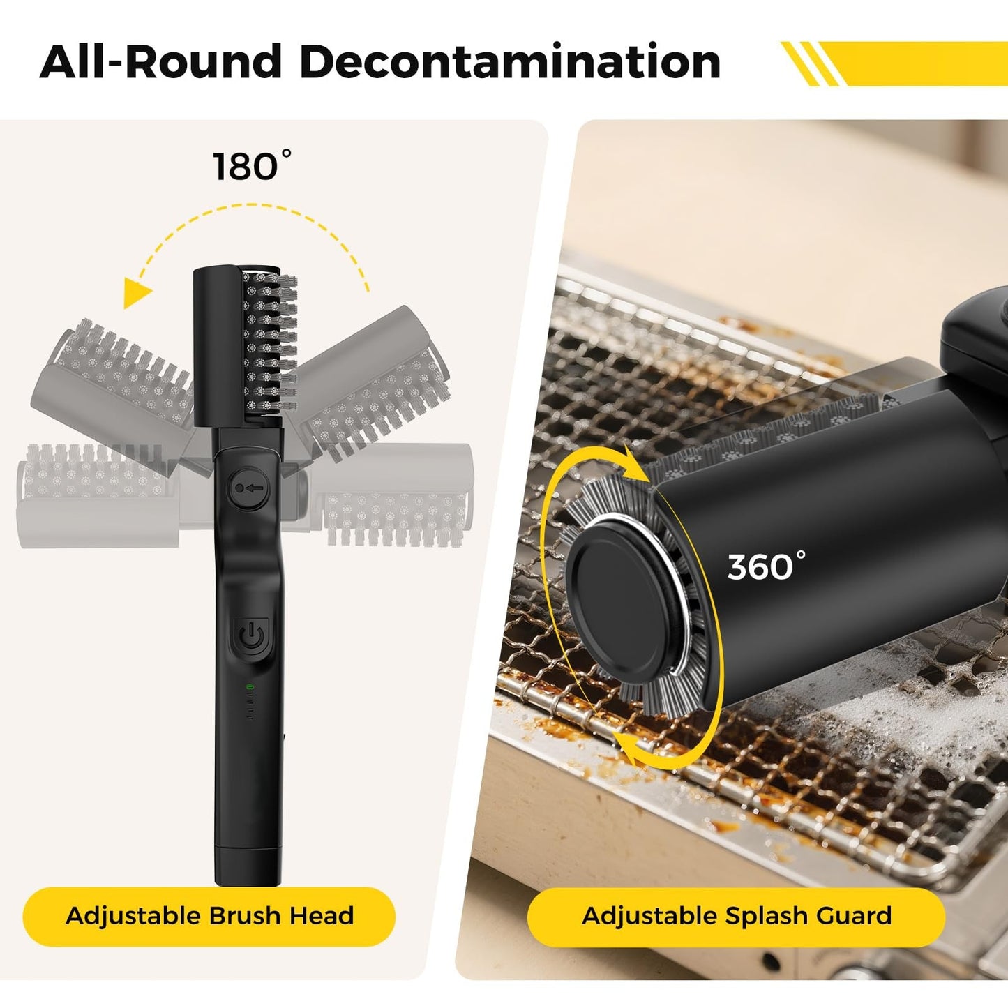 🥳2026 HOT SALE🥳💞50K+ SOLD!⚡🏡 50% OFF! Cordless Electric BBQ Brush – 2600mAh rechargeable, long handle & deep cleaning. No more sore wrists. Perfect for garden-JY
