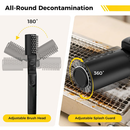 🥳2026 HOT SALE🥳💞50K+ SOLD!⚡🏡 50% OFF! Cordless Electric BBQ Brush – 2600mAh rechargeable, long handle & deep cleaning. No more sore wrists. Perfect for garden-JY