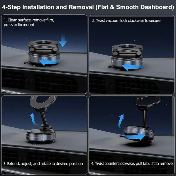 🚗 Super Strong Suction Magnetic Phone Holder for Car & Home -III