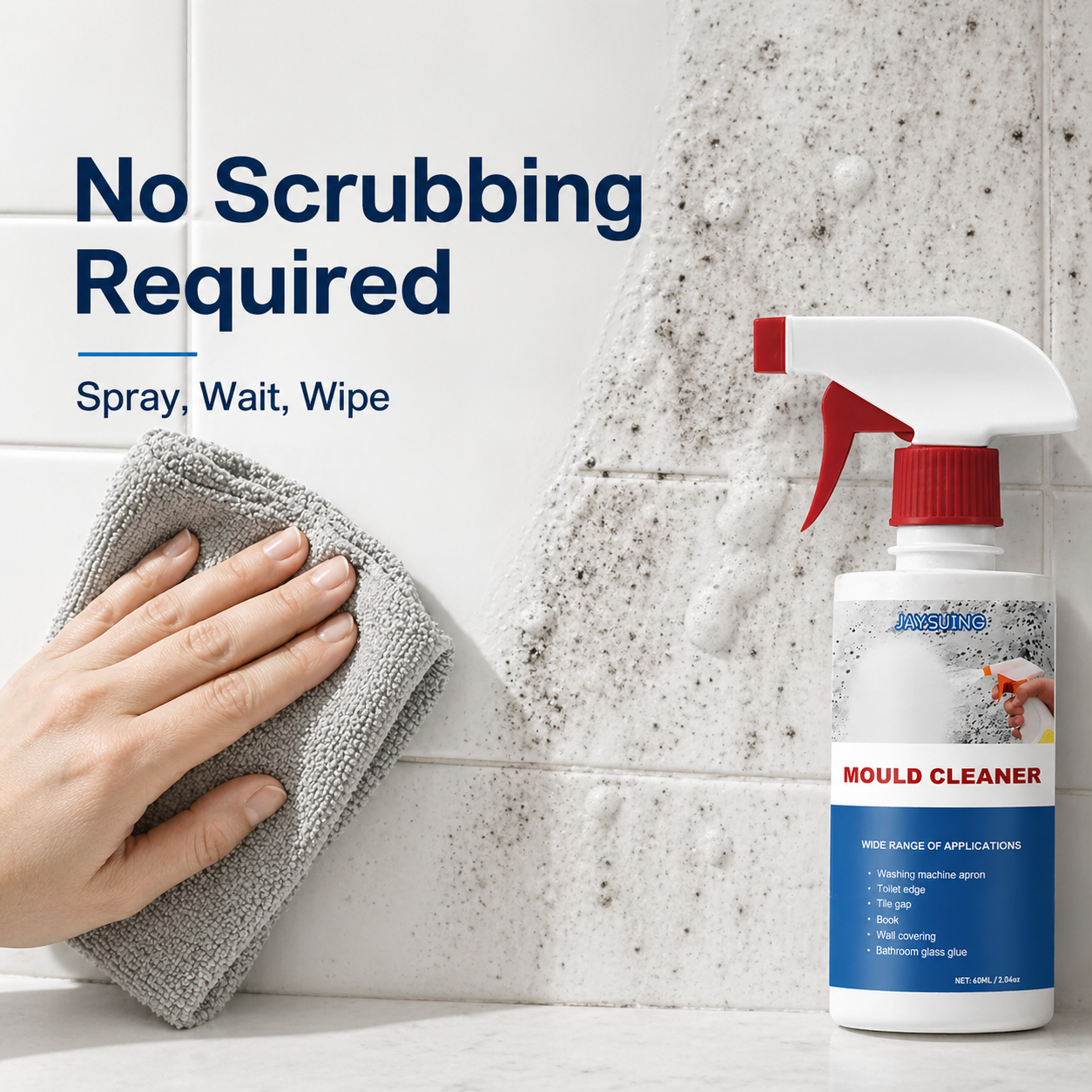 Instant Wall Mold Remover Spray - Fast-Acting Tile & Bathroom Cleaner (Visible Results)-III