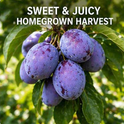 🍑🌱Top 1 Sales-Grow Easy Home Fruit – Sweet Plum Tree Seedling - Own Sweet Plums in Just 1 Year-III