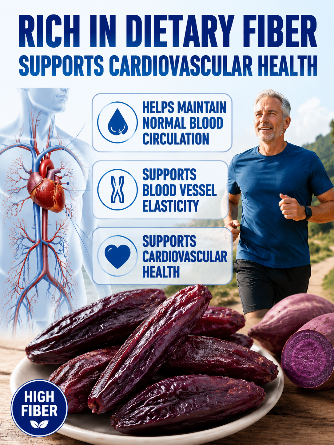 Healthy Low Fat Purple Sweet Potato Snack