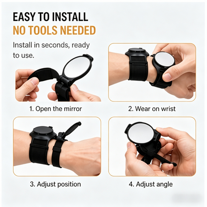 🚴‍♂️ Wrist Bike Rearview Mirror | Ride Safe, See Behind You Effortlessly-WBJ