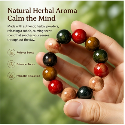 ✨ Five Elements Herbal Incense Bead Bracelet | Traditional Chinese Wellness Jewelry-WBJ