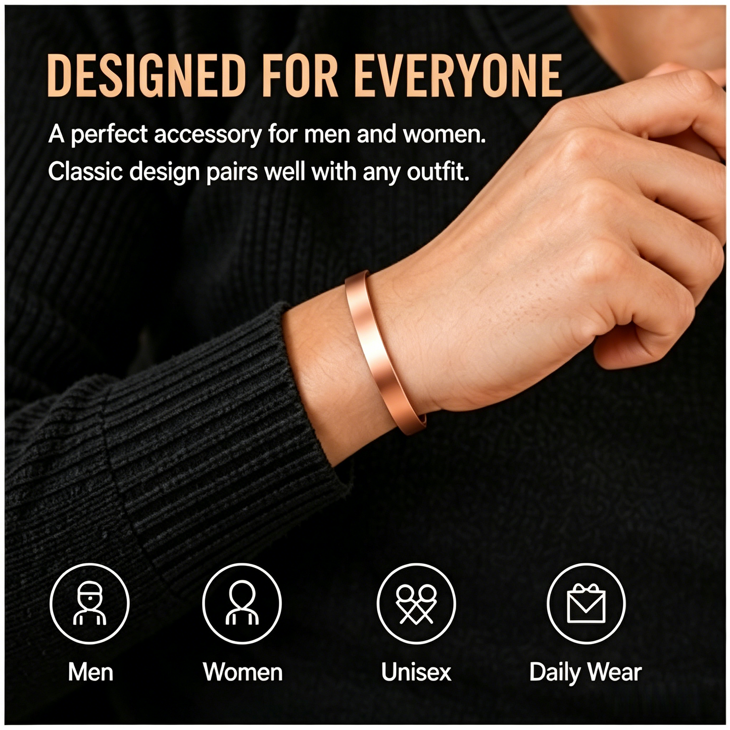 ✨ Pure Red Copper Magnetic Bracelet | Stylish Wellness Jewelry-WBJ