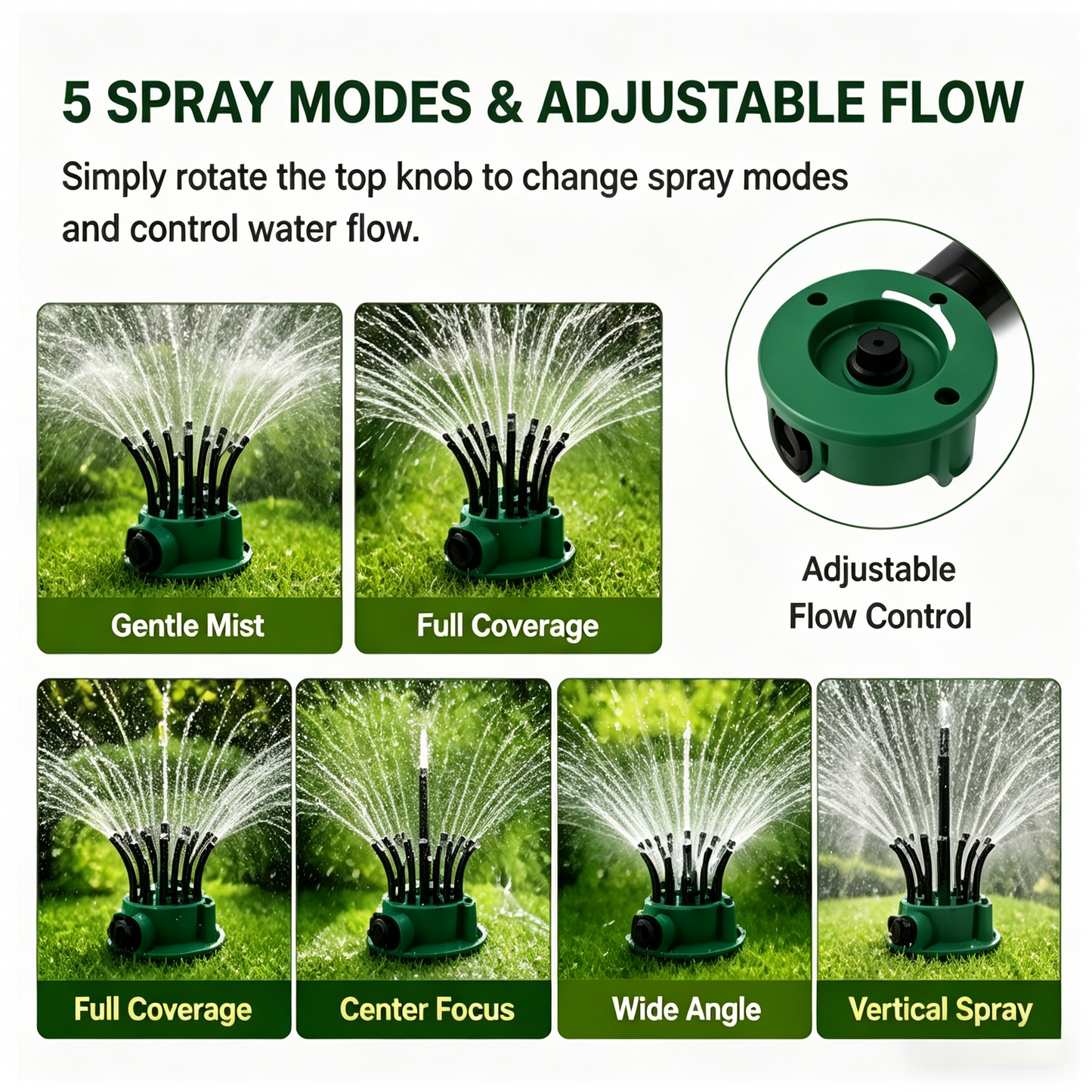 🌱 12-Head 360° Adjustable Garden Sprinkler | Water Every Corner of Your Yard-WBJ