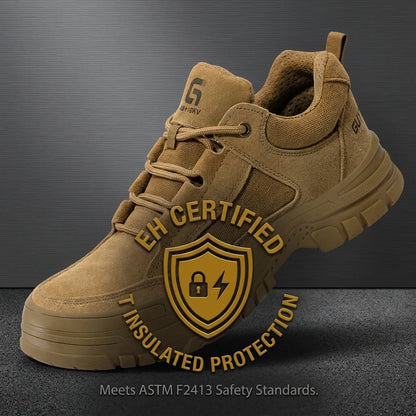 ⚡Comfort & Protection for Men 30+🥾Built for hard work environments✦non-conductive, puncture-resistant, waterproof & slip-resistant✦All-day comfort built 🚚 Today Only: Save 50% + Free Shipping Protected Shipping -III