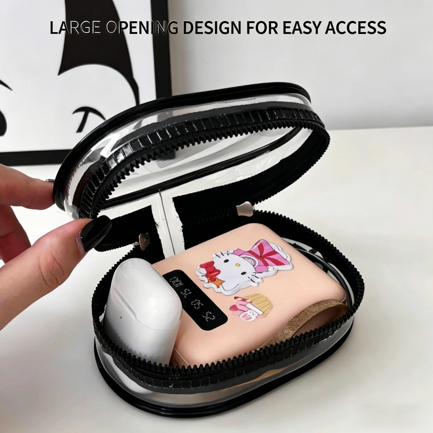 💎 Minimalist Clear Tech Pouch | Stylish & Functional Storage-WBJ