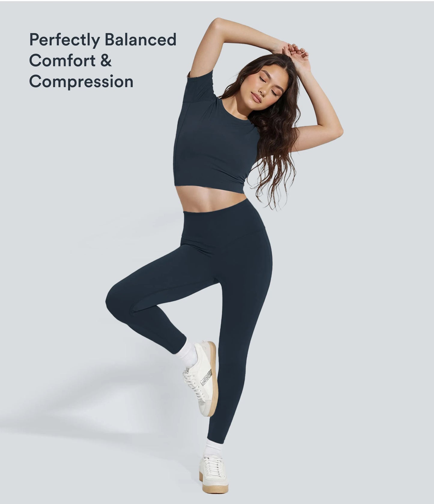 🔥LAST DAY 50% OFF-Formende Workout-Leggings mit hohem Bund, Seitentaschen-EDC
