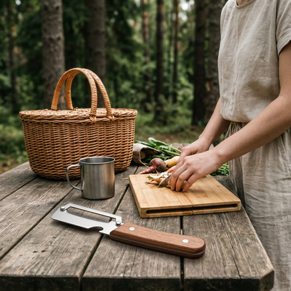 🔥2-in-1 Multi-Purpose Vegetable Peeler with Bottle Opener, Wooden Handle & Stainless Steel Blade, Kitchen Tool for Peeling Sugarcane, Potato, Fruit, Pineapple, Pumpkin, Papaya, Carrot & All Vegetables-XLB