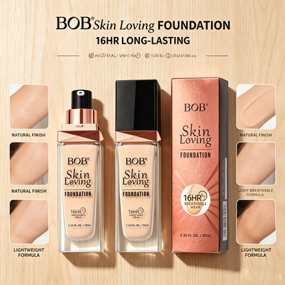 BOB Long-Wearing Foundation, Transfer-Proof, Long Lasting, High Coverage-TRL