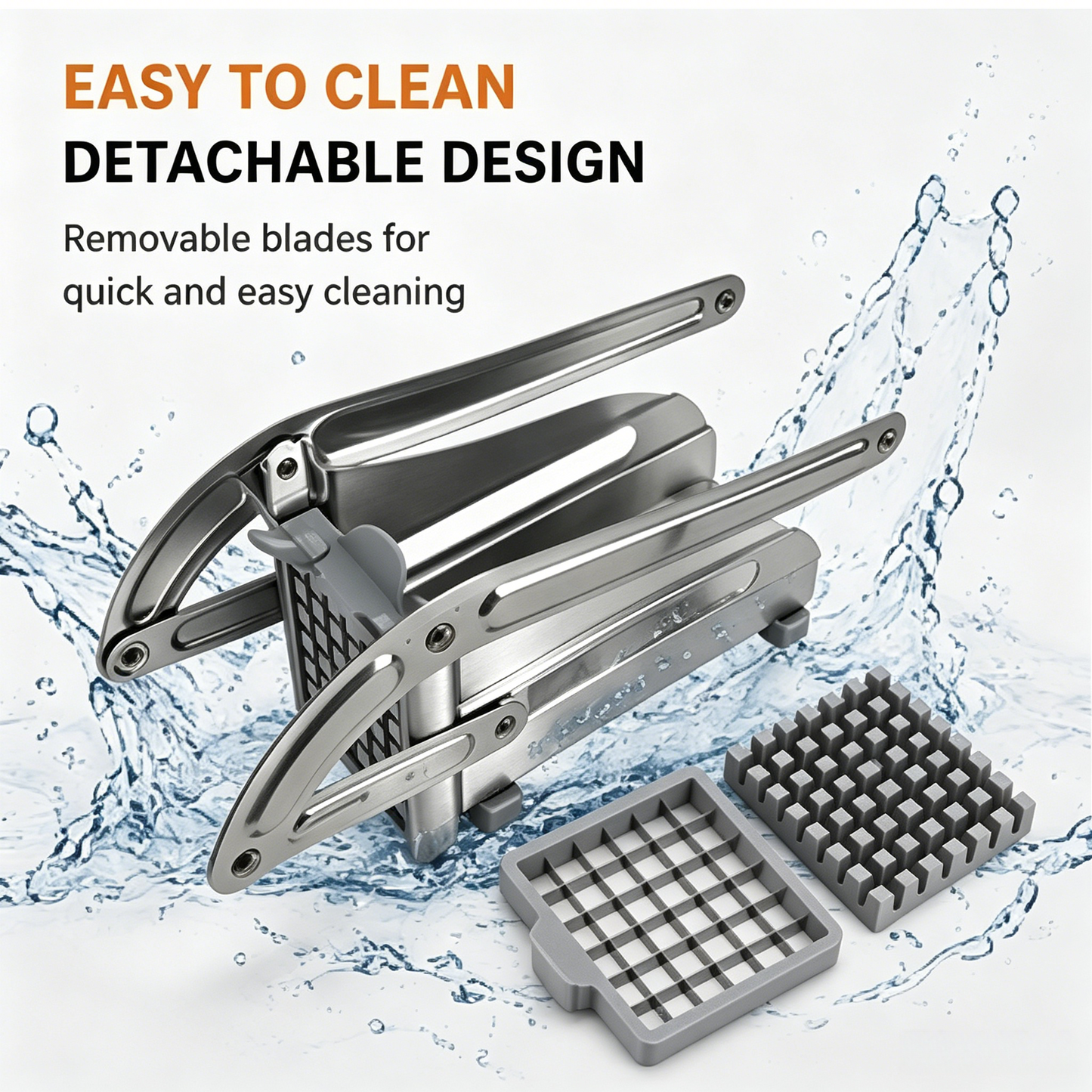 🥕 Multi-Purpose Vegetable Chopper | 2 Blades for Fries, Carrots & More-WBJ