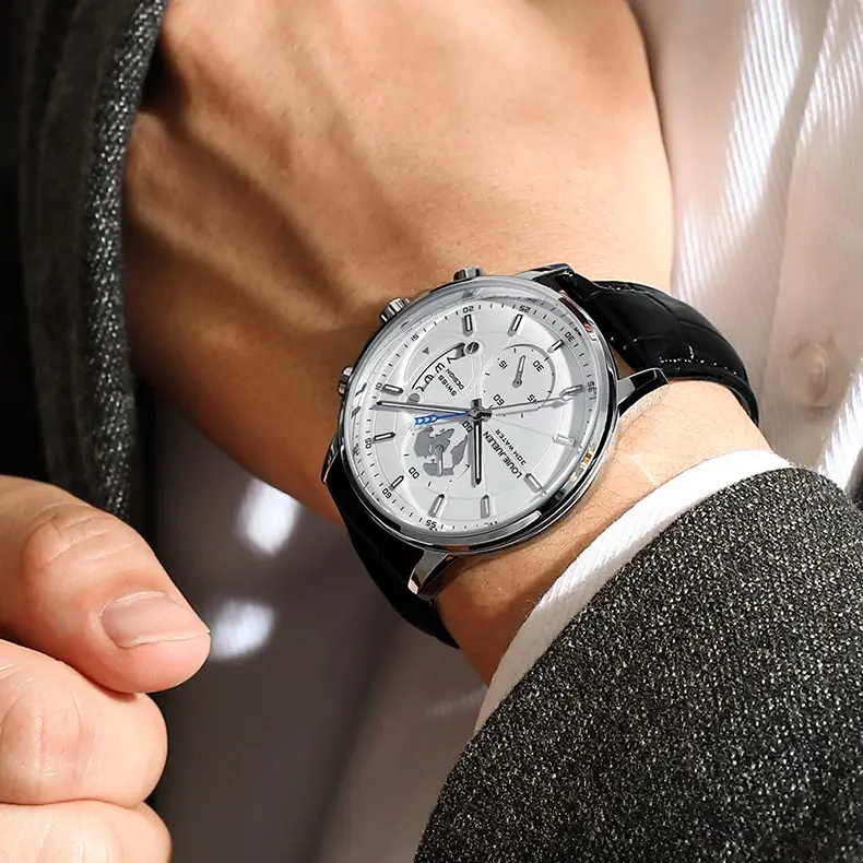 ⌚ Elegant Men's Quartz Watch ✨ Globe Design Business Casual Wristwatch-XLB