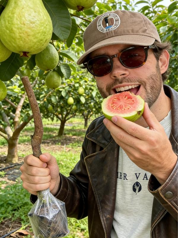 Heirloom Non-GMO Guava Tree Sapling | Live Fruit Plant for Potted, Greenhouse & Outdoor Gardens | Easy to Grow, Fast Fruiting, Ideal for Home Gardeners & Fruit Tree Enthusiasts-JY
