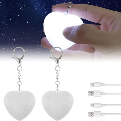✨Smart Touch Heart Pattern Glow Light Portable Handbag Light LED Automatic Creative Krychain Pendent Party Gift-XLB