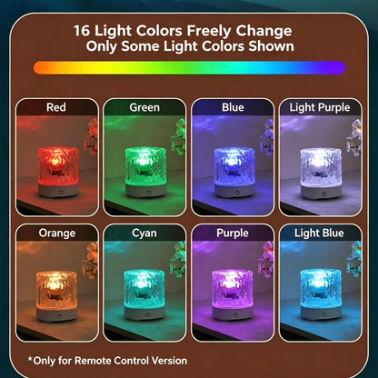 ✨Water Ripple Night Light, 16 Colors RGB Mood Lamp with 4-Speed Dynamic Projection✨-XXS
