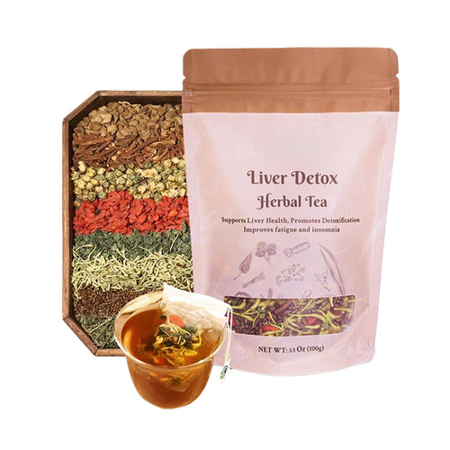 Liver and Kidney Detox Cleanse Tea - Milk Thistle GojiBerry Dandelion root Honeysuckle, Hand-picked 9 Organic Herbs, Edible corn fiber tea bags, Beverage Natural-JY