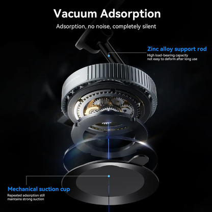✨Upgraded Magnetic Phone Holder,Unpowered Version 360° Rotatable Adjustable and Foldable Magnetic & Vacuum Adsorption Car Holder, No Noise for iPhone & Android-XLB
