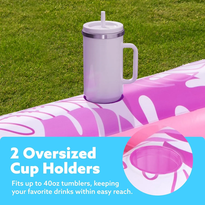 🏊‍Extra Large Inflatable Tanning Pool Float with Cup Holder, L/XL Size 70"×46"/85"×57" Adult Sunbathing Pool Raft for Summer🌞-xlb