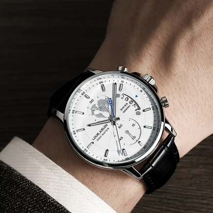 ⌚ Elegant Men's Quartz Watch ✨ Globe Design Business Casual Wristwatch-XLB