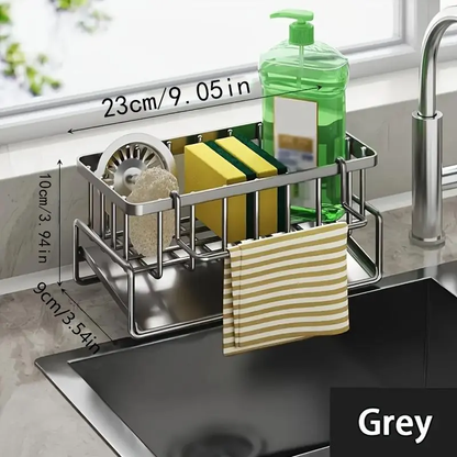 💧Kitchen Sink Organizer, 1 Count Space-Saving Sponge, Soap, Brush and Cloth Storage Rack, Kitchen Sink Storage Rack for Home and Dining Room-xlb