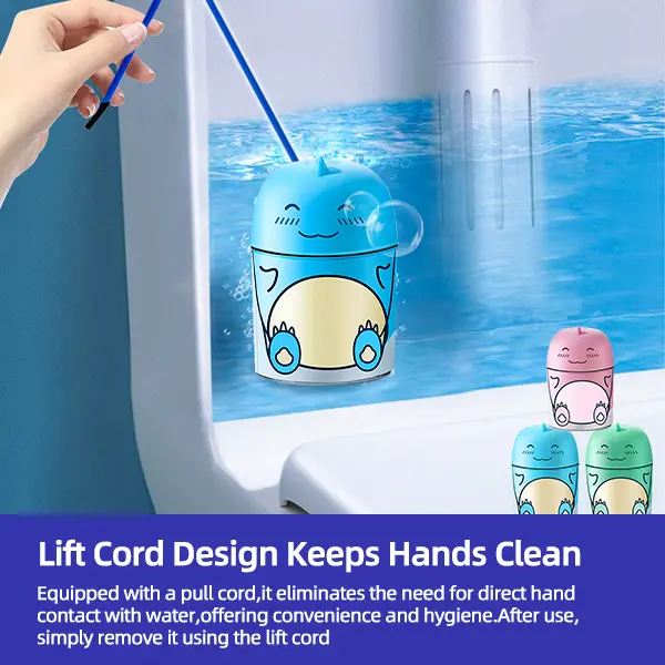 🦖Cute Dinosaur-Shaped Toilet Cleaner Bottle, Ocean/Jasmine/Peach Fragrance, 3 Bottles Lasting 9 Months, Powerful Scale & Odor Remover for Household Toilets-XLB