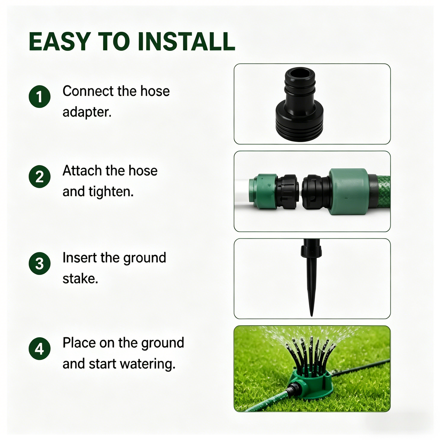 🌱 12-Head 360° Adjustable Garden Sprinkler | Water Every Corner of Your Yard-WBJ