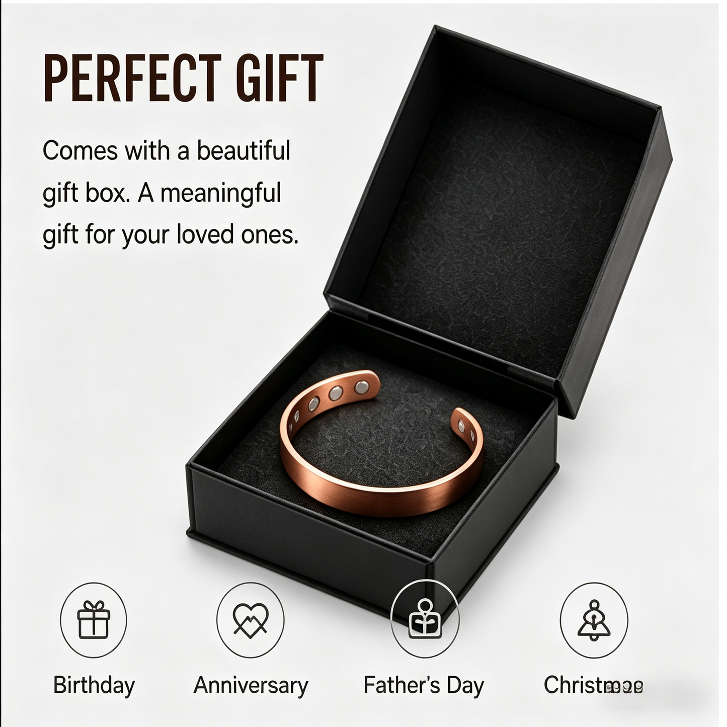 ✨ Pure Red Copper Magnetic Bracelet | Stylish Wellness Jewelry-WBJ