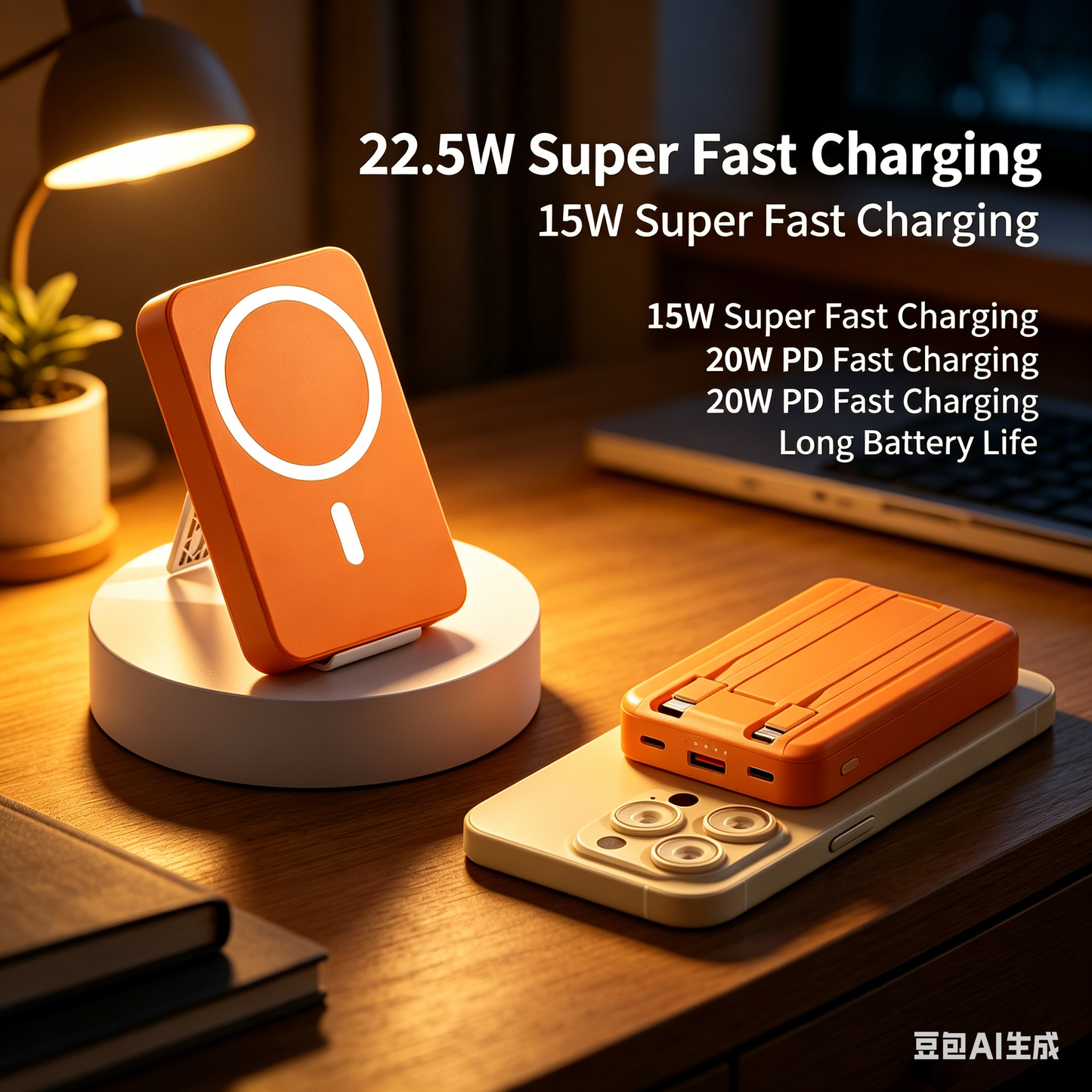 [WeeklyDeals]10000mAh Magnetic Power Bank MagSafe Wireless Fast Charger for iPhone 12–17 Pro/Pro Max, Compact Portable Battery Pack-JY