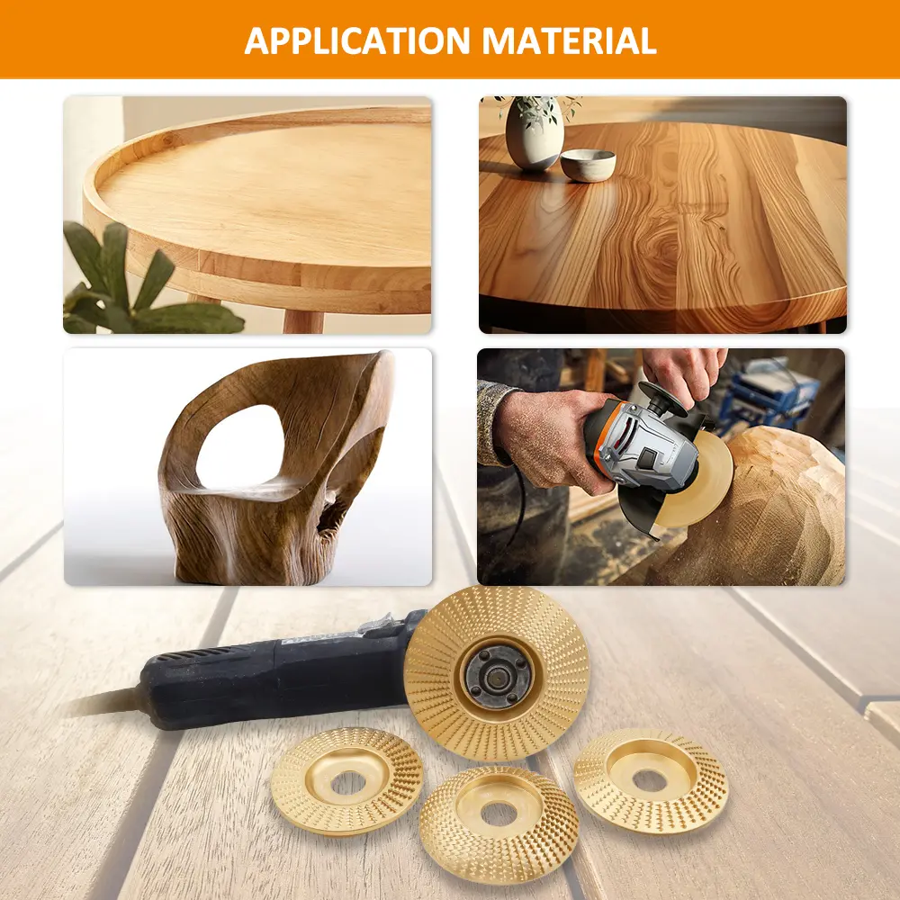 🪵Wood Carving Disc Set for Angle Grinder, Grinding & Shaping Wheel for Wood Cutting, Durable Grinder Attachment Set-JY