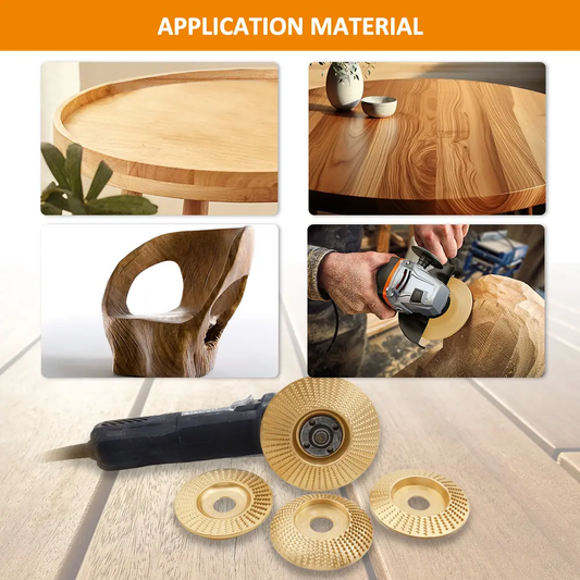 🪵Wood Carving Disc Set for Angle Grinder, Grinding & Shaping Wheel for Wood Cutting, Durable Grinder Attachment Set-JY