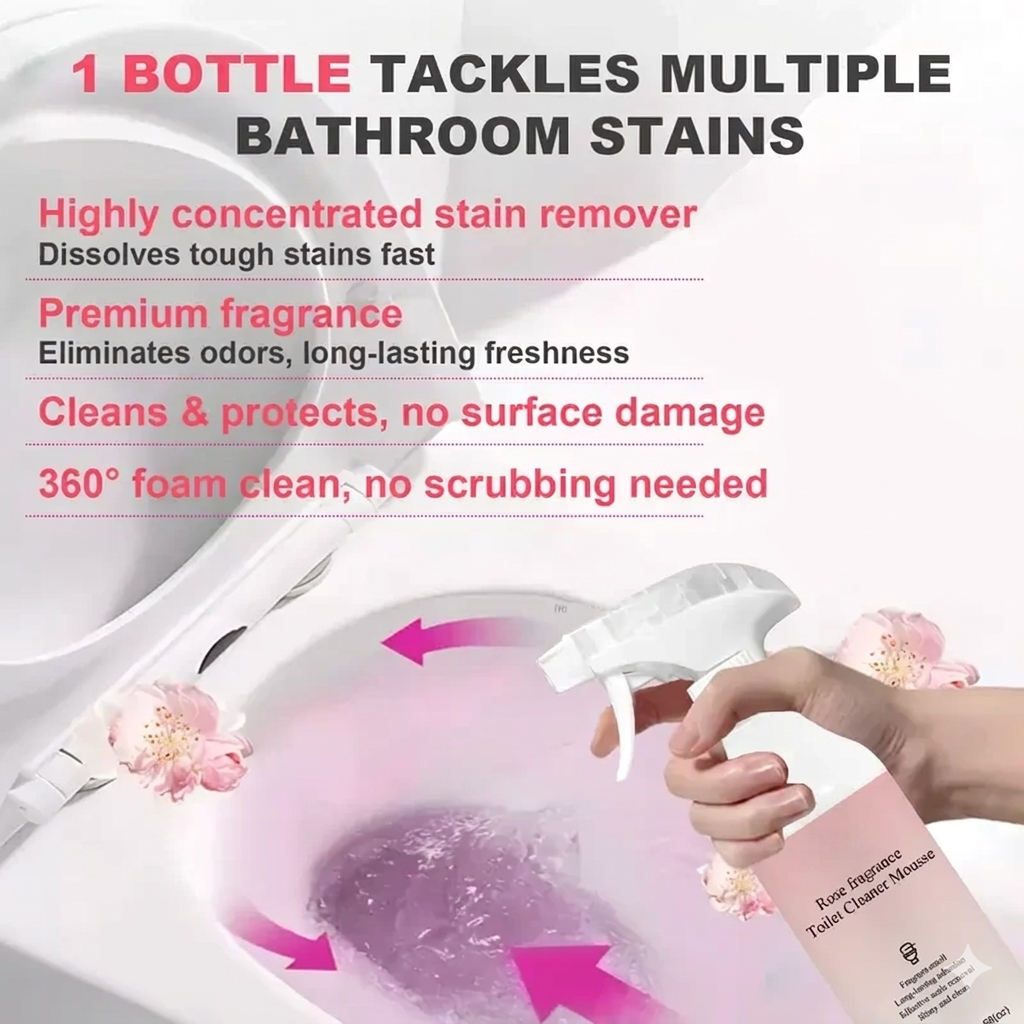 🌹 Bathroom Cleaning Foam Spray – Instantly Removes Toilet Stains & Odors ✨ -III