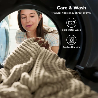 ☁️Cooling Bamboo Waffle Blanket, Lightweight Breathable Rayon Cotton Blanket, Ultra Soft Luxury Throw Blanket for Hot Sleepers, Perfect for Bed, Couch, Sofa All Season Use-XLB