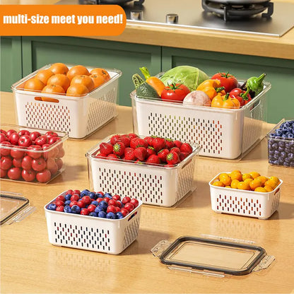 12-Pack Fridge Organizers and Storage  – Fresh Produce & Meat Storage Set -III