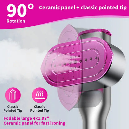 2-in-1 Smart Travel Steamer & Iron 💨 90° Swivel Handle | Fast Heating-III
