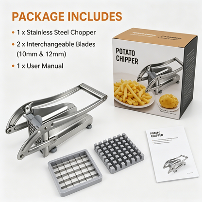 🥕 Multi-Purpose Vegetable Chopper | 2 Blades for Fries, Carrots & More-WBJ