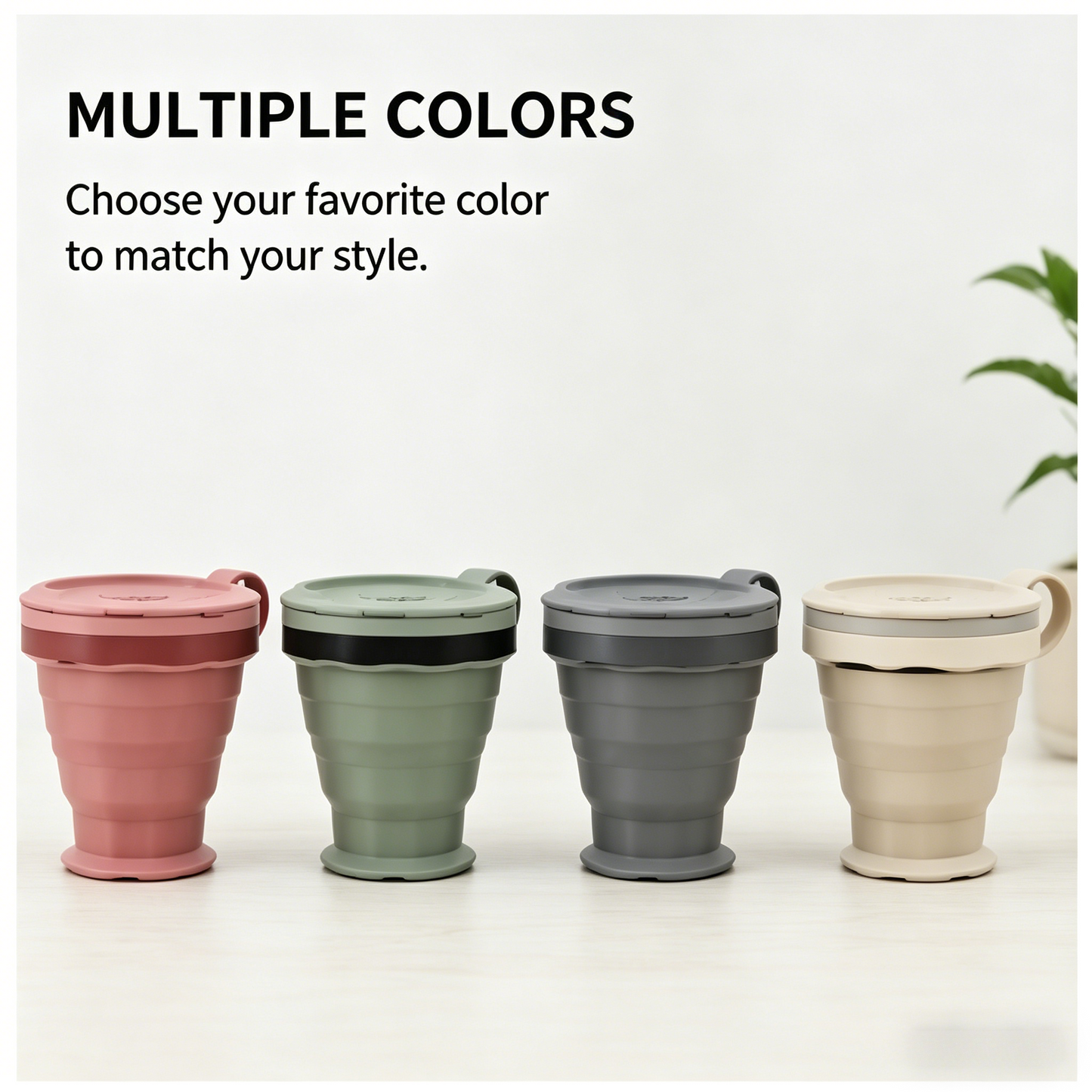 ✨ Collapsible Travel Mug | BPA-Free Silicone, Leak-Proof Lid, Perfect for On-the-Go-WBJ