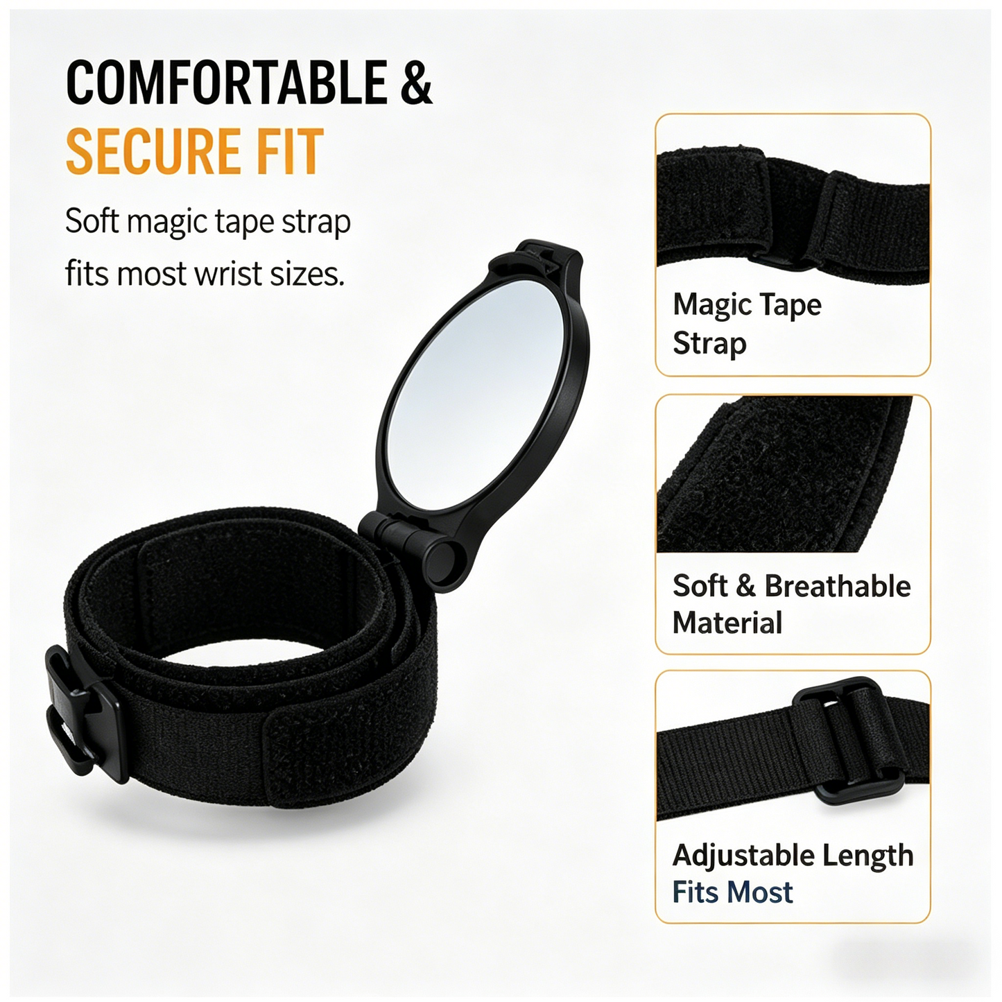 🚴‍♂️ Wrist Bike Rearview Mirror | Ride Safe, See Behind You Effortlessly-WBJ