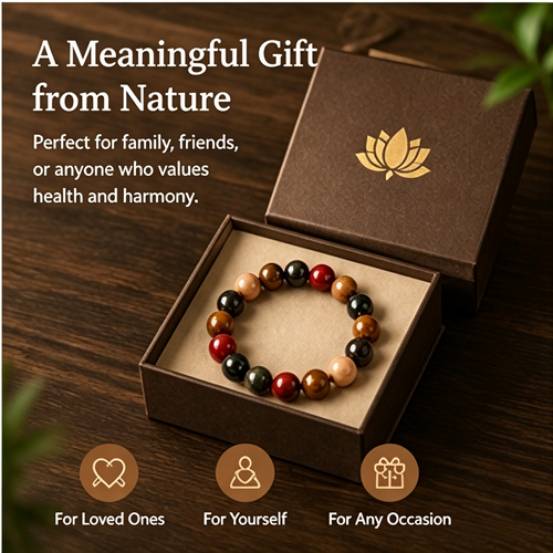 ✨ Five Elements Herbal Incense Bead Bracelet | Traditional Chinese Wellness Jewelry-WBJ