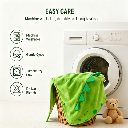 🦖Dinosaur Hooded Swim Towel Poncho | Soft Cotton Cover-Up for Kids-WBJ