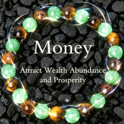 Money Bracelet – Green Aventurine & Tiger Eye-JY