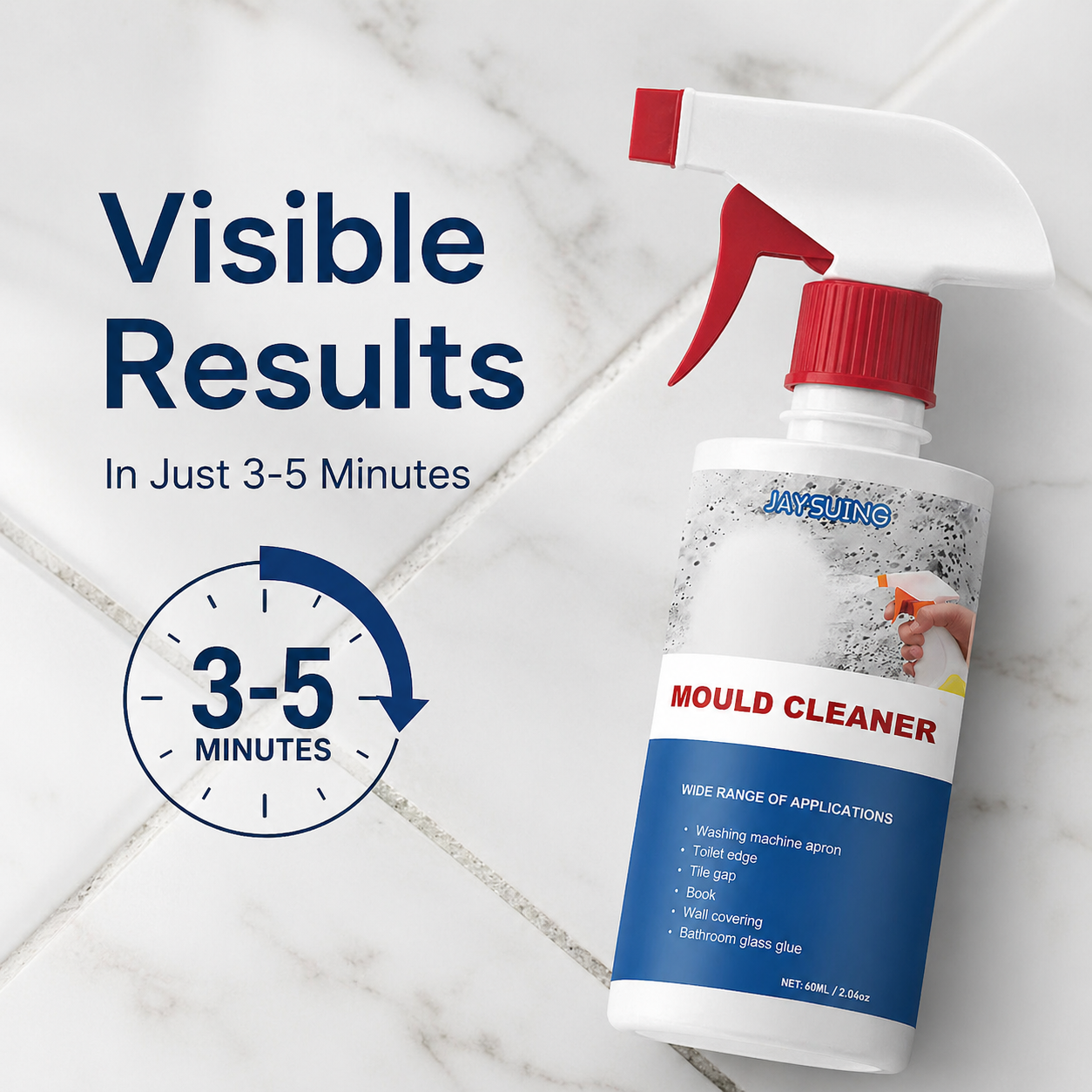 Instant Wall Mold Remover Spray - Fast-Acting Tile & Bathroom Cleaner (Visible Results)-III