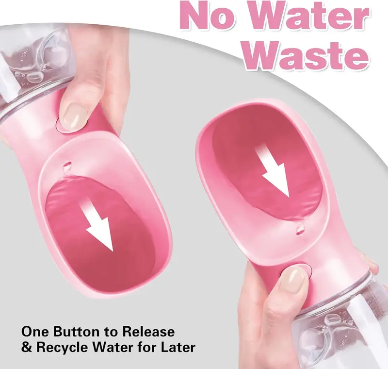 🐕Upgraded 3-in-1 portable pet water bottle with drinking, food storage & poop bag dispenser. Great for hiking, outdoor trips & daily walks, easy to clean, lightweight & practical for hassle-free pet outings and travels.-xlb
