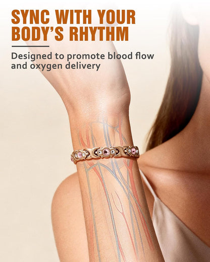 Energy magnet bracelet, eco-friendly alloy with diamonds, adjustable ladies' wristband-JY