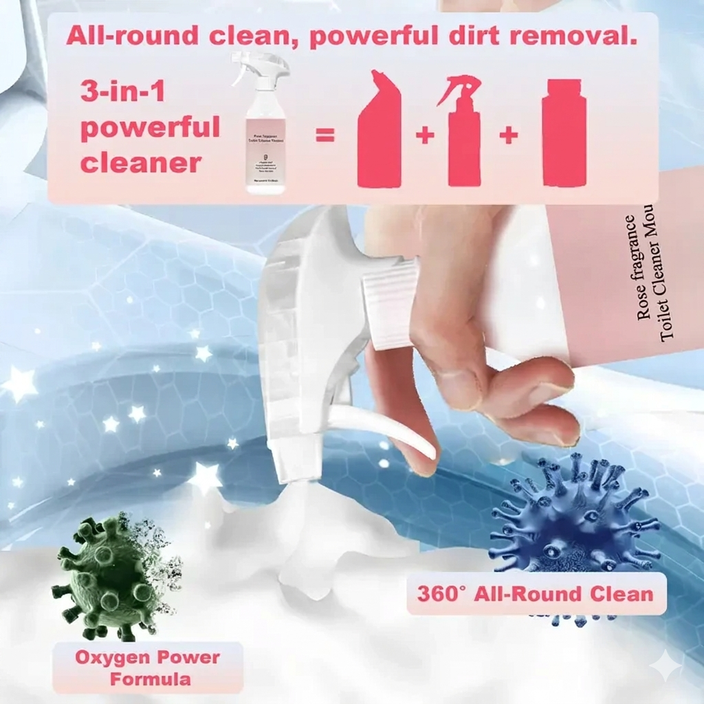 🌹 Bathroom Cleaning Foam Spray – Instantly Removes Toilet Stains & Odors ✨ -III