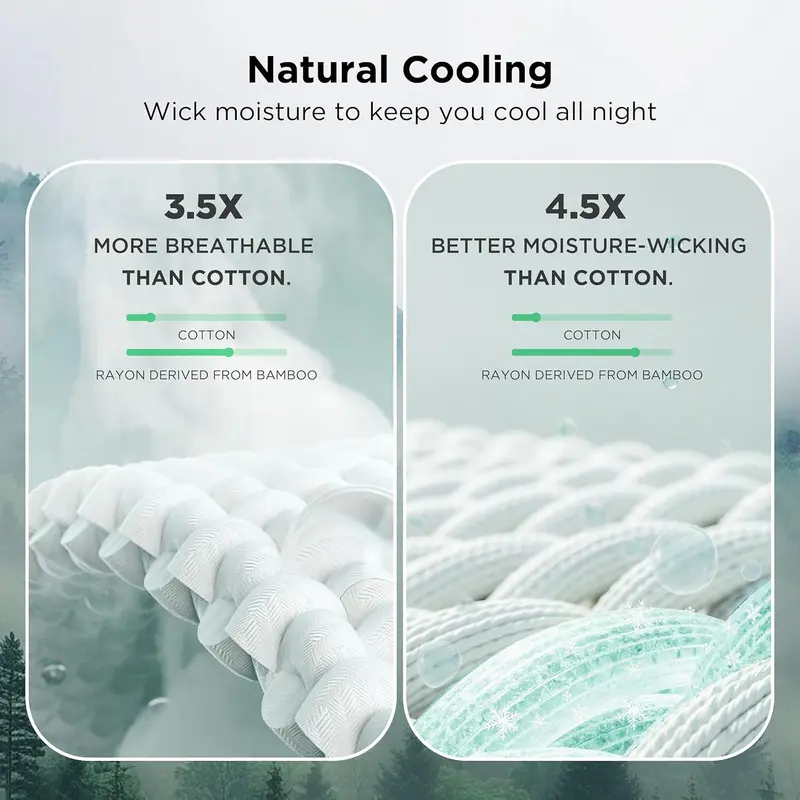 ☁️Cooling Bamboo Waffle Blanket, Lightweight Breathable Rayon Cotton Blanket, Ultra Soft Luxury Throw Blanket for Hot Sleepers, Perfect for Bed, Couch, Sofa All Season Use-XLB