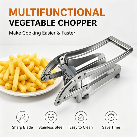 🥕 Multi-Purpose Vegetable Chopper | 2 Blades for Fries, Carrots & More-WBJ