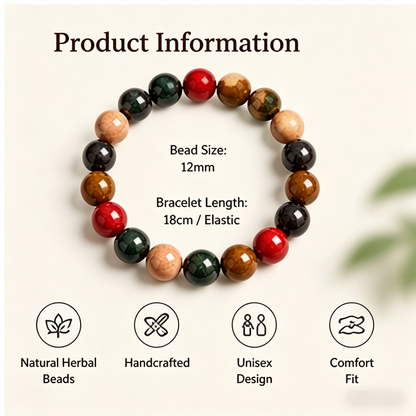 ✨ Five Elements Herbal Incense Bead Bracelet | Traditional Chinese Wellness Jewelry-WBJ