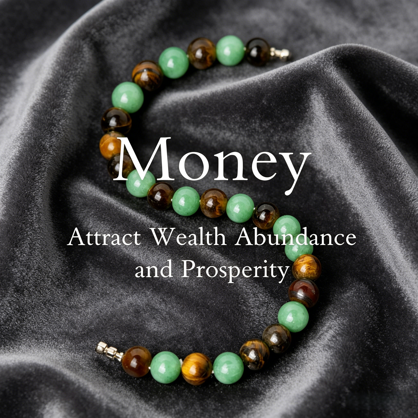 Money Bracelet – Green Aventurine & Tiger Eye-JY