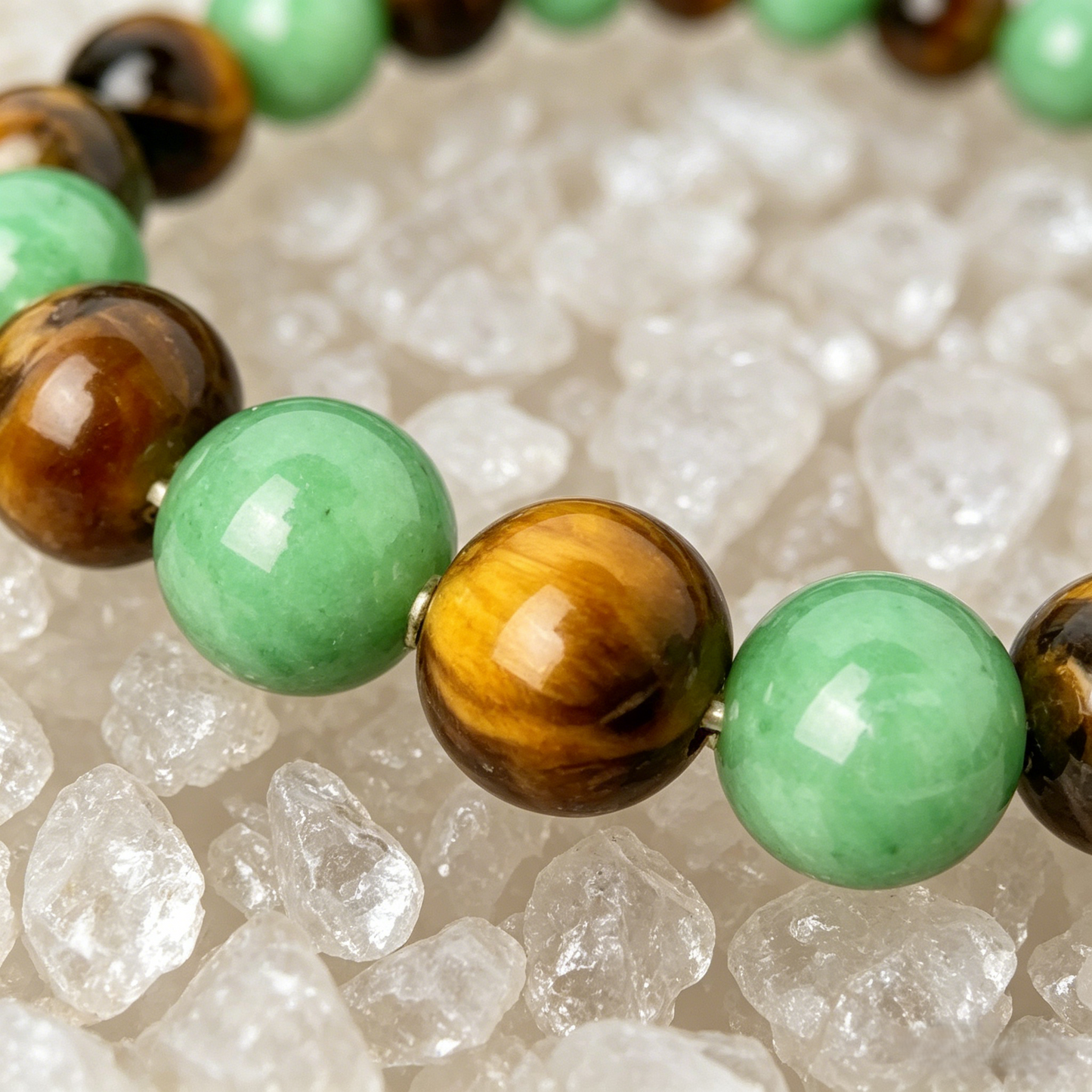 Money Bracelet – Green Aventurine & Tiger Eye-JY